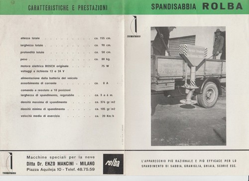 Depliant spandisabbia ghiaia - spandisabbia,